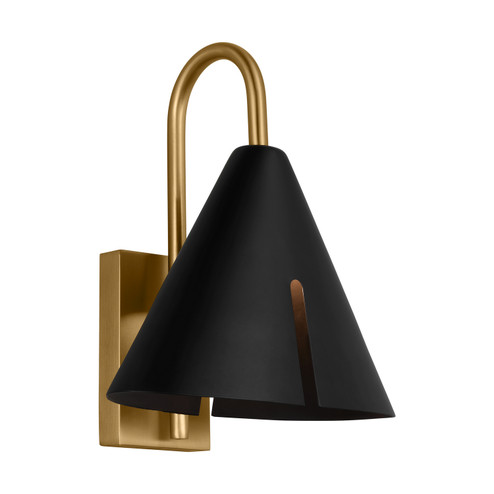 Cambre LED Wall Sconce in Midnight Black and Burnished Brass (454|KW1131MBKBBS-L1)