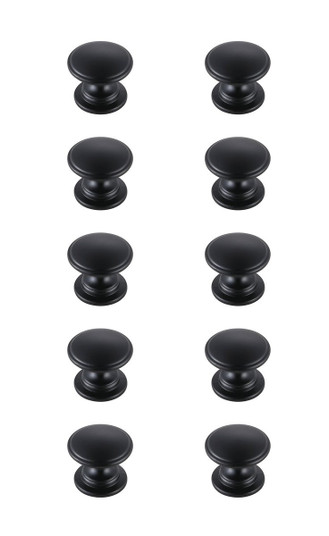 Kaid Knob Multipack (Set of 10) in Matte Black (173|KB2004-MB-10PK)