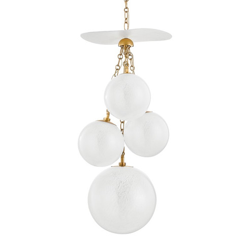 Antoinette Four Light Pendant in Vintage Brass (68|419-36-VB/GSW)