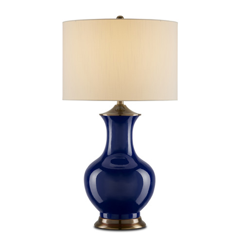 Lilou One Light Table Lamp in Blue/Antique Brass (142|6000-0841)