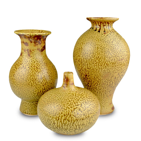 Zlato Vase Set of 3 in Yellow/Gold Brown (142|1200-0662)