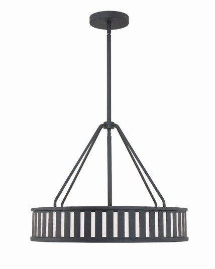 Kendal Four Light Pendant in Black Forged (60|KEN-8304-BF)