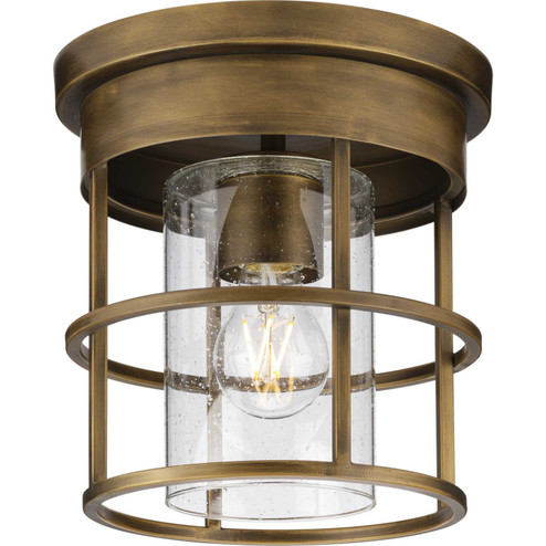 Burgess One Light Flush Mount in Aged Bronze (54|P350236-196)