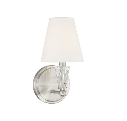 One Light Wall Sconce in Brushed Nickel (446|M90102BN)