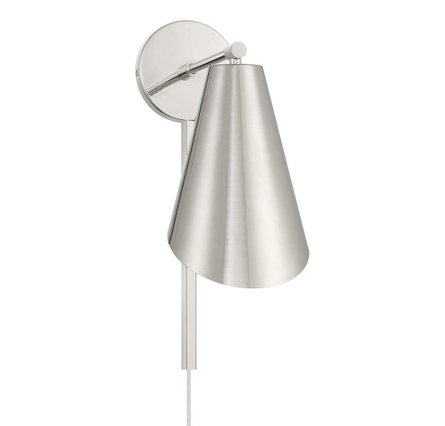 One Light Wall Sconce in Polished Nickel (446|M90097PN)