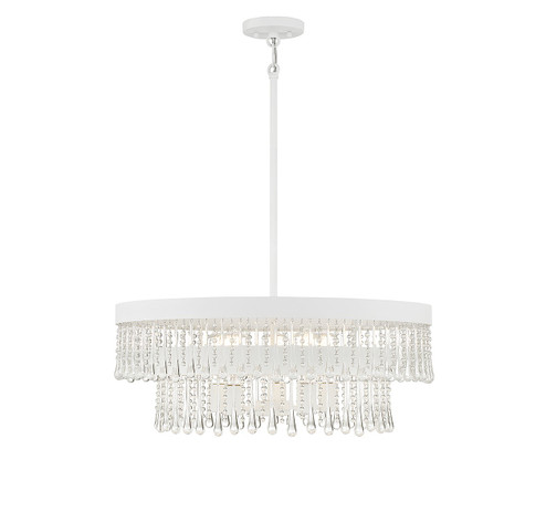 Six Light Pendant in Bisque White (446|M7038BQW)