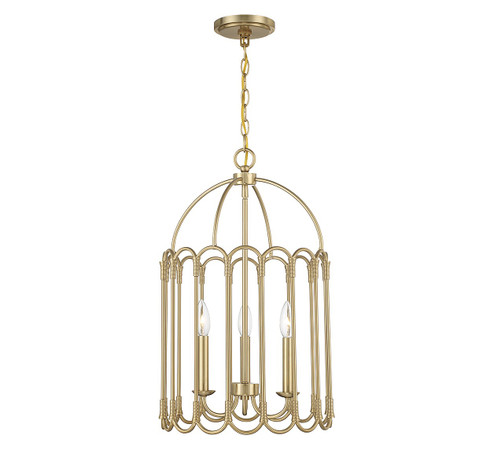 Three Light Pendant in Natural Brass (446|M30011NB)