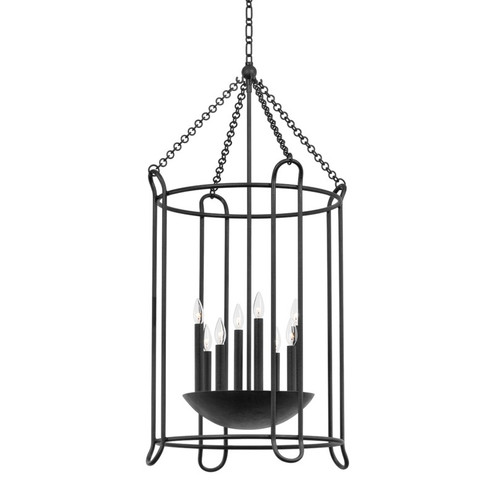 Lassen Eight Light Lantern in Black Iron (67|F4625-BI)