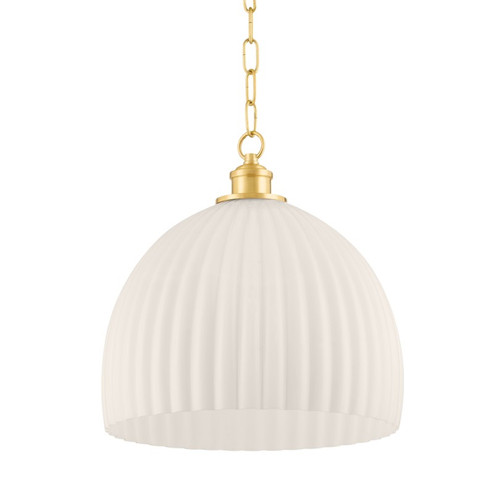 Hillary One Light Pendant in Aged Brass (428|H771701L-AGB)