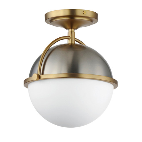 Duke One Light Semi Flush Mount in Satin Nickel / Satin Brass (16|12410SWSNSBR)