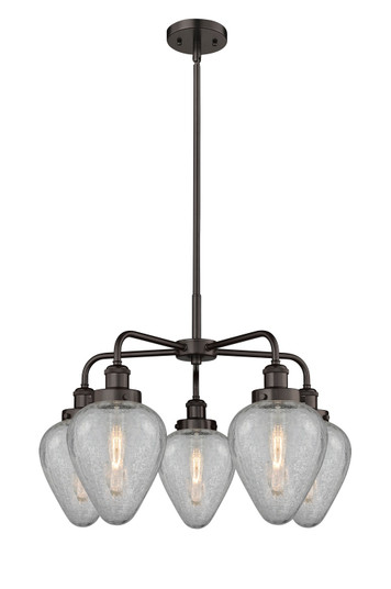 Downtown Urban Five Light Chandelier in Oil Rubbed Bronze (405|916-5CR-OB-G165)