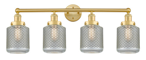 Edison Four Light Bath Vanity in Satin Gold (405|616-4W-SG-G262)