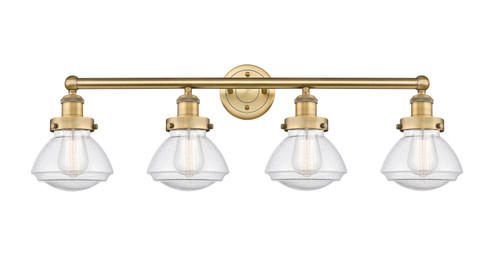 Edison Four Light Bath Vanity in Brushed Brass (405|616-4W-BB-G324)