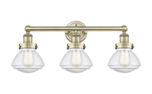 Edison Three Light Bath Vanity in Antique Brass (405|616-3W-AB-G324)