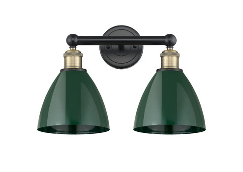 Downtown Urban Two Light Bath Vanity in Black Antique Brass (405|616-2W-BAB-MBD-75-GR)