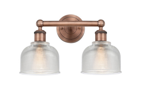 Edison Two Light Bath Vanity in Antique Copper (405|616-2W-AC-G412)