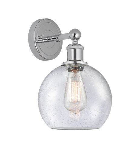 Downtown Urban One Light Wall Sconce in Polished Chrome (405|616-1W-PC-G124-8)