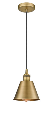 Downtown Urban One Light Pendant in Brushed Brass (405|616-1P-BB-M8-BB)