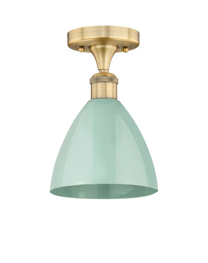 Downtown Urban One Light Semi-Flush Mount in Brushed Brass (405|616-1F-BB-MBD-75-SF)
