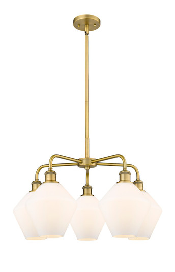 Downtown Urban Five Light Chandelier in Brushed Brass (405|516-5CR-BB-G651-8)