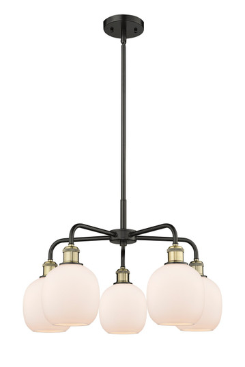 Downtown Urban Five Light Chandelier in Black Antique Brass (405|516-5CR-BAB-G101)