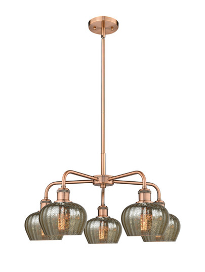 Downtown Urban Five Light Chandelier in Antique Copper (405|516-5CR-AC-G96)