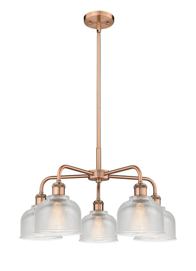 Downtown Urban Five Light Chandelier in Antique Copper (405|516-5CR-AC-G412)