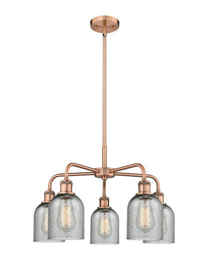 Downtown Urban Five Light Chandelier in Antique Copper (405|516-5CR-AC-G257)