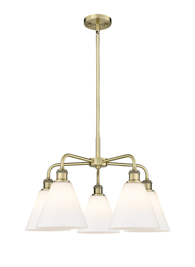 Downtown Urban Five Light Chandelier in Antique Brass (405|516-5CR-AB-GBC-81)