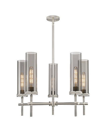 Downtown Urban LED Chandelier in Satin Nickel (405|471-5CR-SN-G471-12SM)