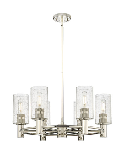 Downtown Urban LED Chandelier in Polished Nickel (405|434-6CR-PN-G434-7SDY)