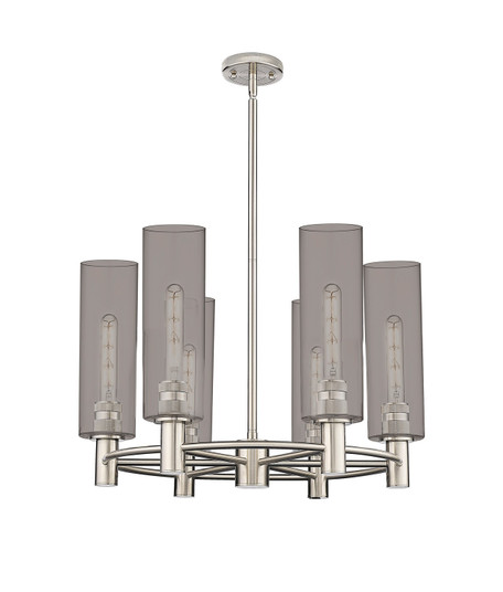 Downtown Urban LED Chandelier in Polished Nickel (405|434-6CR-PN-G434-12SM)
