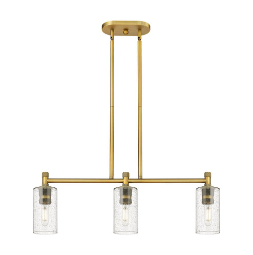 Downtown Urban LED Island Pendant in Brushed Brass (405|434-3I-BB-G434-7SDY)