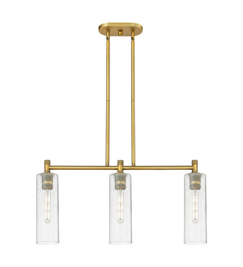 Downtown Urban LED Island Pendant in Brushed Brass (405|434-3I-BB-G434-12SDY)