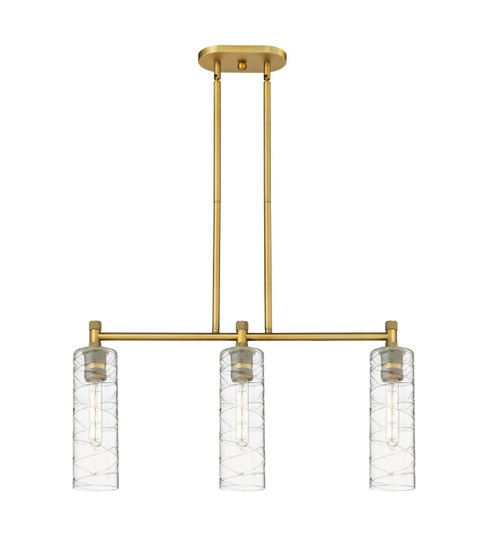 Downtown Urban LED Island Pendant in Brushed Brass (405|434-3I-BB-G434-12DE)