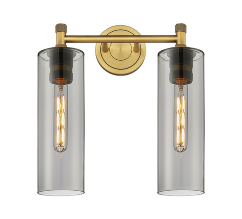 Downtown Urban LED Bath Vanity in Brushed Brass (405|434-2W-BB-G434-12SM)