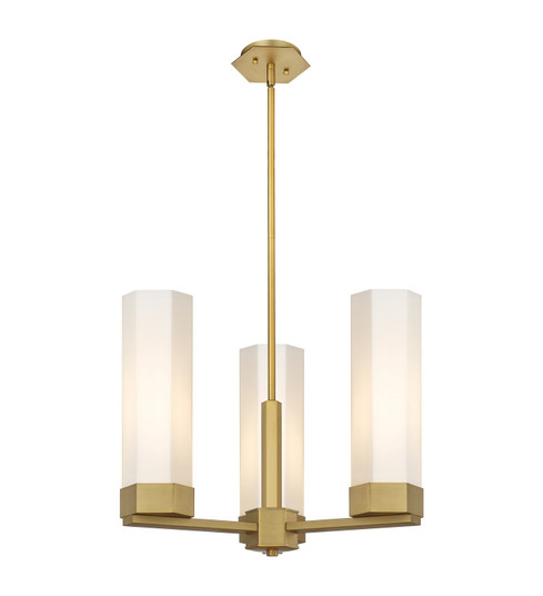 Downtown Urban LED Pendant in Brushed Brass (405|427-3CR-BB-G427-14WH)