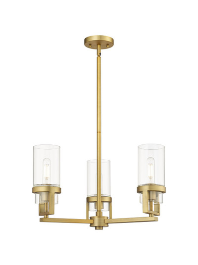 Downtown Urban LED Pendant in Brushed Brass (405|426-3CR-BB-G426-8CL)