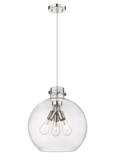 Downtown Urban Three Light Pendant in Polished Nickel (405|410-3PL-PN-G410-18SDY)
