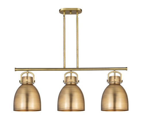 Downtown Urban Three Light Island Pendant in Brushed Brass (405|410-3I-BB-M412-10BB)