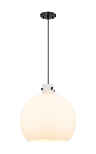 Newton One Light Pendant in Matte Black (405|410-1PL-BK-G410-18WH)