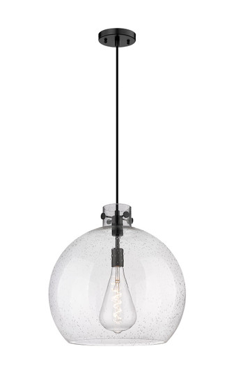 Newton One Light Pendant in Matte Black (405|410-1PL-BK-G410-18SDY)