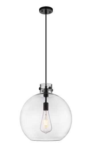 Downtown Urban One Light Pendant in Matte Black (405|410-1PL-BK-G410-16CL)