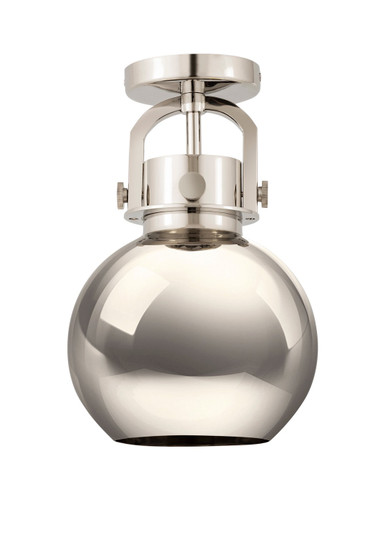 Downtown Urban One Light Flush Mount in Polished Nickel (405|410-1F-PN-M410-8PN)