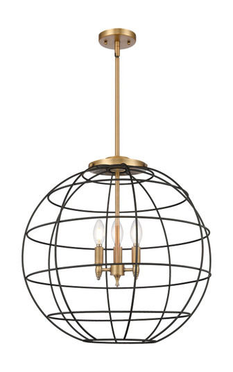 Essex Three Light Pendant in Brushed Brass (405|221-3S-BB-CE-22-BK)