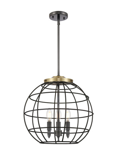 Essex Three Light Pendant in Black Antique Brass (405|221-3S-BAB-CE-16-BK)