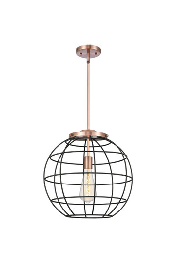 Essex One Light Pendant in Antique Copper (405|221-1S-AC-CE-16-BK)