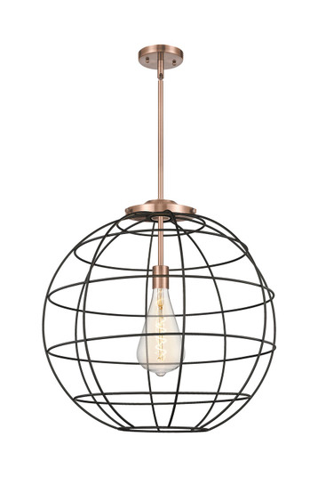 Essex One Light Pendant in Antique Copper (405|221-1S-AC-CE-22-BK)