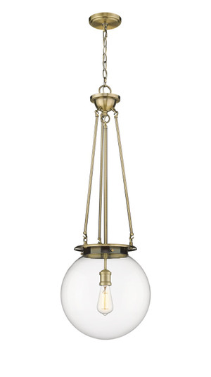 Essex One Light Pendant in Antique Brass (405|221-1P-AB-G202-14)