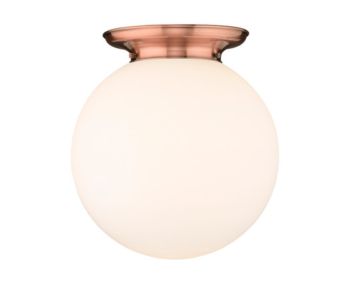 Essex One Light Flush Mount in Antique Copper (405|221-1F-AC-G201-16)